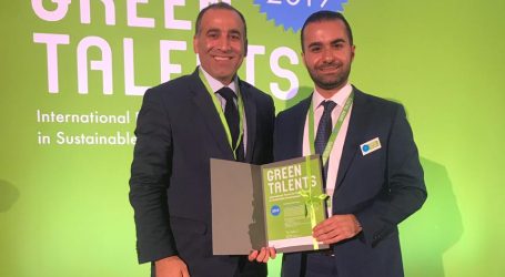جان الأشقر أول لبناني يفوز بجائزة Green Talents Award في برلين