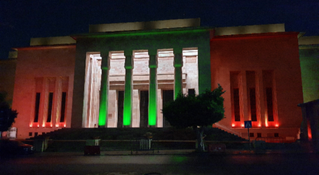 إضاءة المتحف الوطني بألوان العلم اللبناني